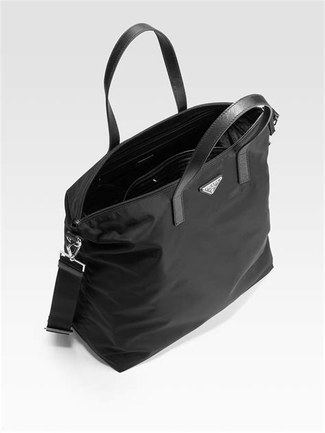 prada nylon tote men sale|Prada nylon shoulder bag black.